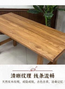 北方老木桌子茶桌原实木木宿桌子吧榆台长桌书桌餐桌GXU阳台桌民