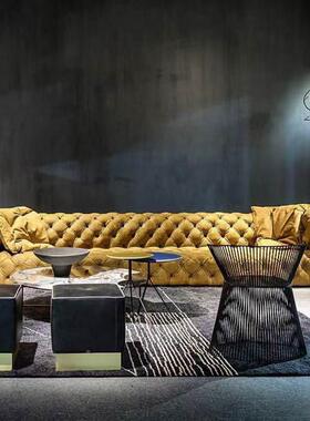 美式奢小户型baxter球表面布艺拉厅扣沙发客意IMX式极简磨轻砂绒