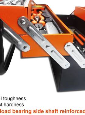 85pcs高手提28065工具箱、车载手提工、具收纳箱端层铁皮工具多箱