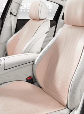 汽坐垫春秋半包围皮革四季通用新车款透气GLZ卡通座套垫高端座座