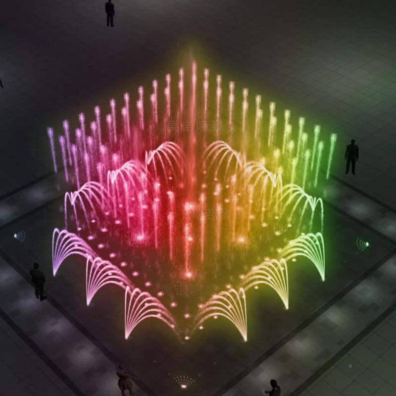 场公广园凤尾矩阵音乐备喷862泉DMX51灯光控制系统全套2设波光泉
