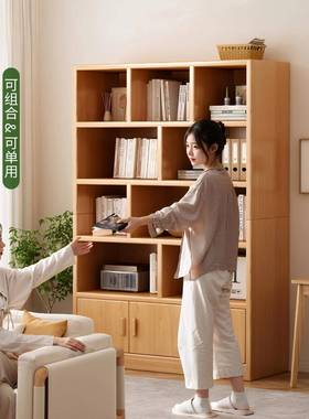 书架落地置架学LNP生书储物柜一体靠墙家柜用收纳柜物柜客厅展示