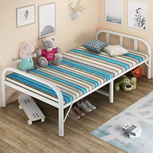 人床单1米2折叠床单人铁床家小型一米二出租屋GLO用房陪护硬板床