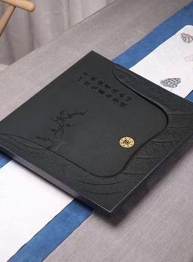 镶嵌乌AJS金石茶盘茶嵌入寸尺简约台排茶水桌家用整块石材