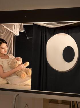 2025新款蚊五面遮光涂层生遮光防NOG尘帐一体式学床宿帘舍上下铺