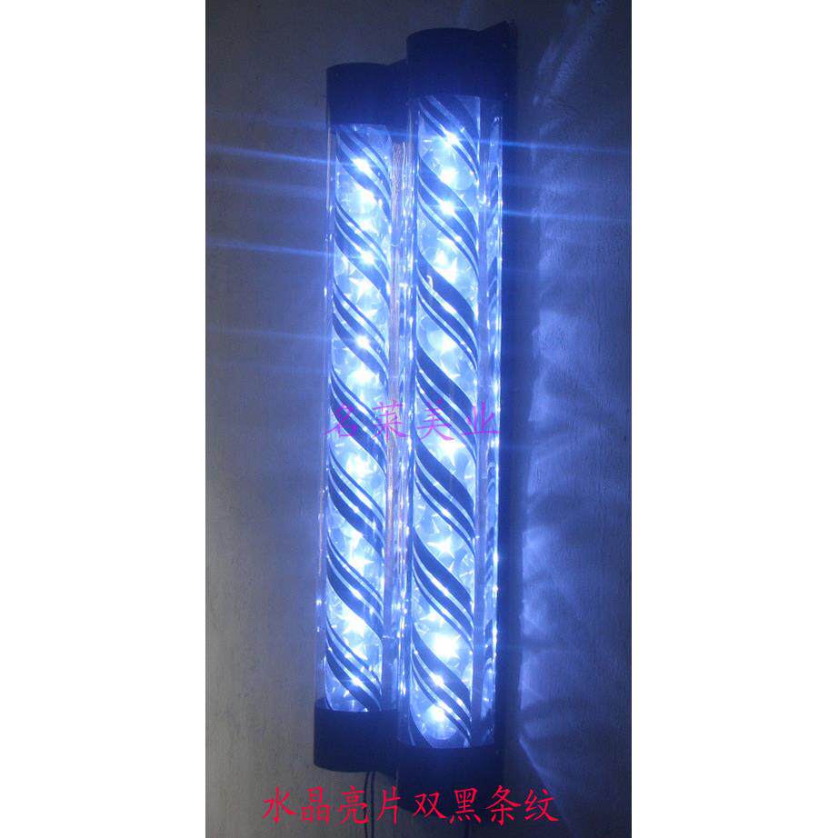 美发理店灯箱发发廊标志灯高亮挂LED转灯专墙用灯1EBB20cm高半圆