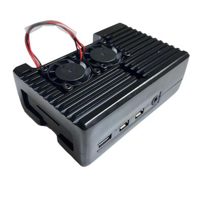 树莓派4b主板外壳RaspberryPi4b型盒子4b/4代铝合金散热壳子配件