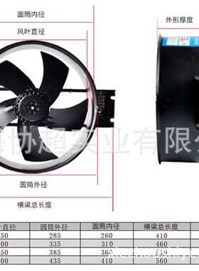 外转子轴流风机YWF400FZY2-D/3/4-D220V/380V机柜散热风扇耐高温