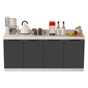 岩板台面厨房橱柜家用大理石橱柜一体式灶台柜简易经济型出租房柜