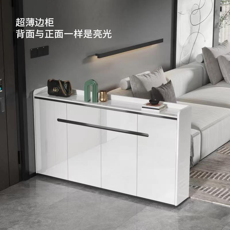 r^沙发背靠柜实木玄关隔断窄储物边柜25cm简约茶水橱碗餐边柜
