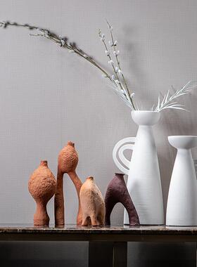 现代约装饰室摆件创D-C21BJ2意摆设家简可爱橙色小居人摆件卧陶瓷