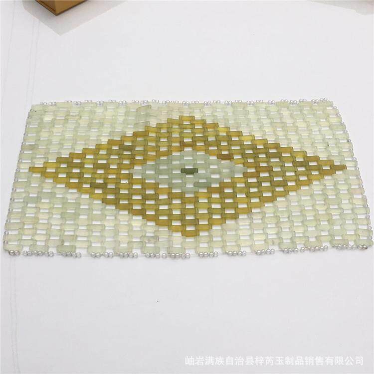 天然岫玉凉枕垫10065玉石枕帘冰凉玉枕巾玉石保健眼枕头颈罩面罩