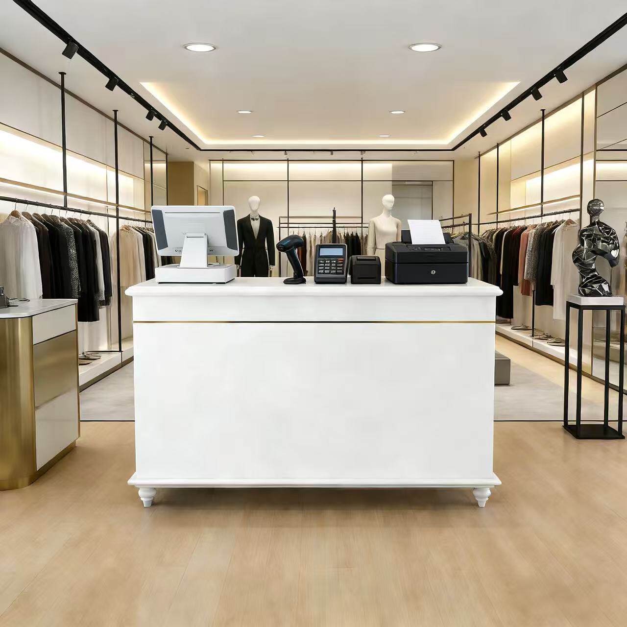 前台接待台柜台美容院酒店服务台迎宾台吧台前台桌收银台现代简约