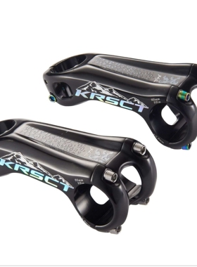 山地车把立铝合金镂空黑色负20度 KRSEC速降立管加长款自行车把立