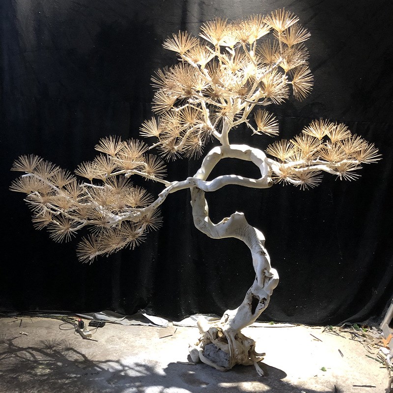 仿真树大型树木摆件新中式枯木枝干造景装饰物酒店大堂景观假树