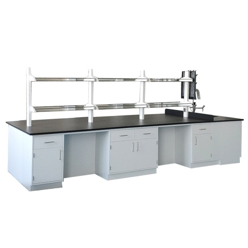 钢木中央台实验室工作台现货实验桌操作台全钢试验边台pp实验台