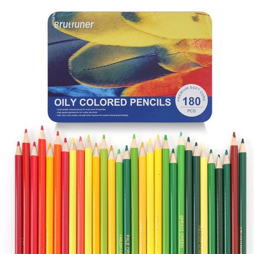 跨境新品Brutfuner彩色铅笔油性180色/240色/300色套装绘画笔套装