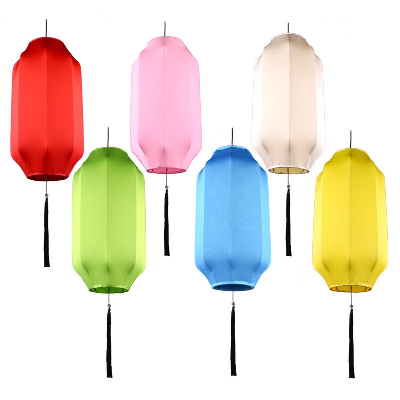 灯笼中式布艺中国风花瓶彩色街道景区餐厅饭店商场婚礼挂装饰灯笼