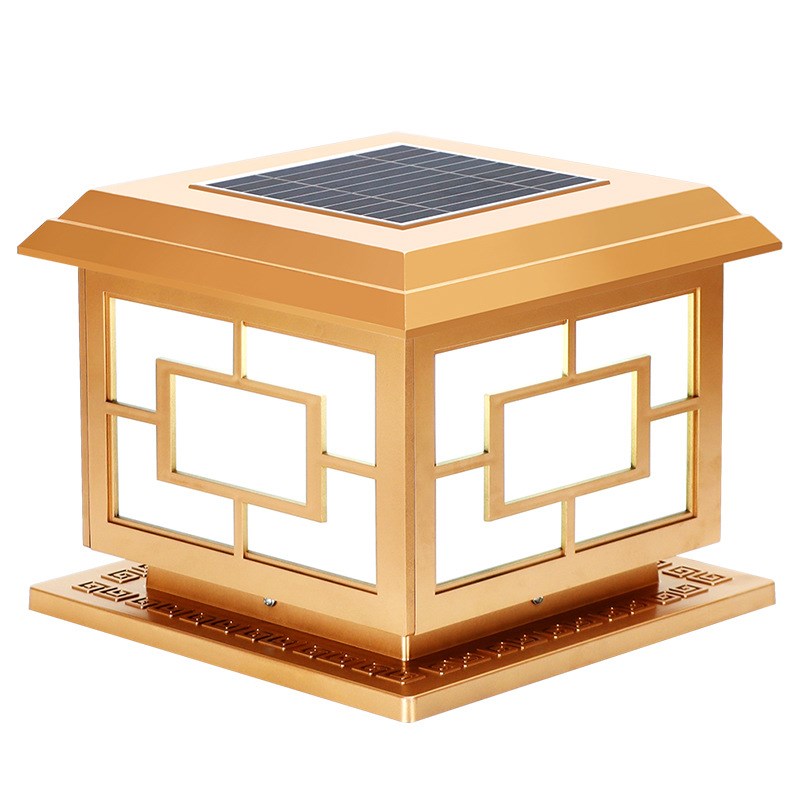 新款太阳能柱头灯别墅大门柱灯户外庭院灯围墙围栏室外防水柱子灯