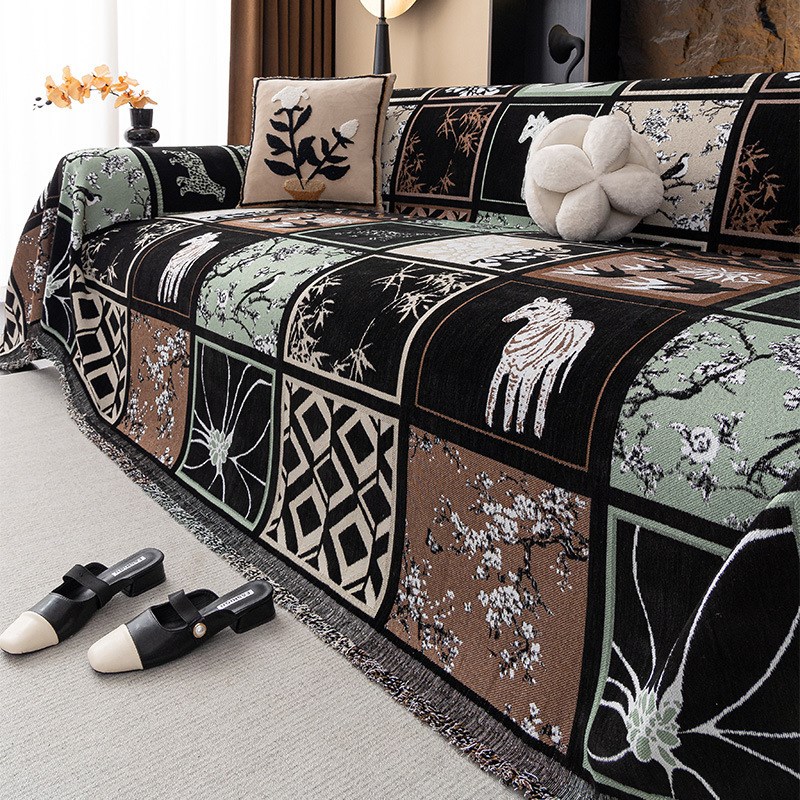 中古风沙发盖布轻奢高级感2025年新款氛围感沙发巾一整张全盖套罩