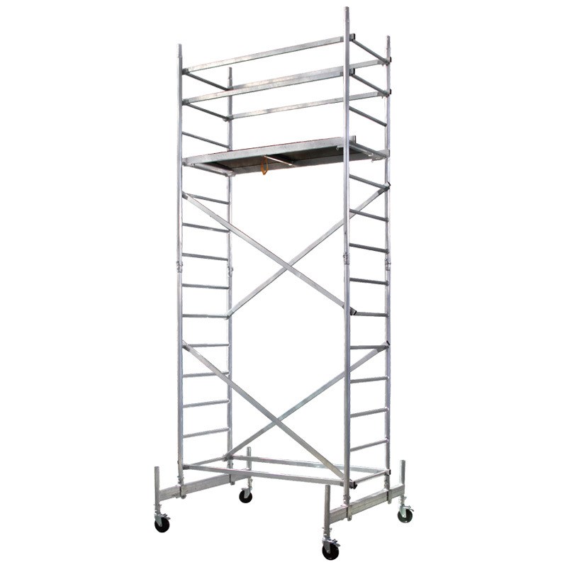 瑞居酒店宾馆大堂高空作业搭建2~6m铝合金脚手架移动式快装脚手架