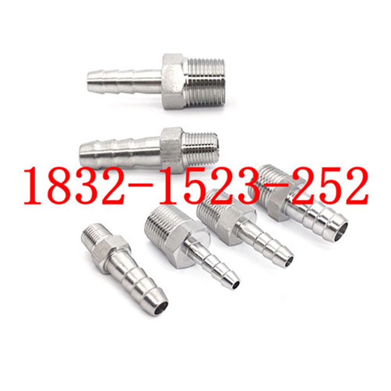 304不锈钢六角外丝宝塔接头 英制外螺纹皮管竹节接头4分G1/2-22mm