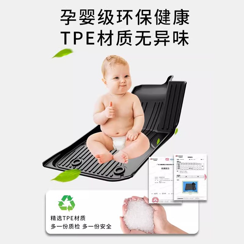 适用于23-24款理想L8汽车脚垫原车橙色注塑TPE脚垫专车脚垫