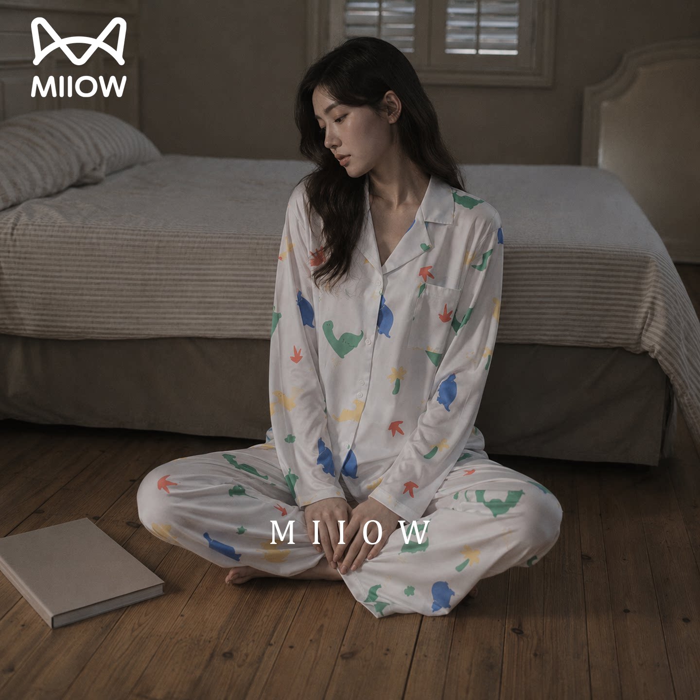 猫人睡衣女生春秋套装长袖家居服