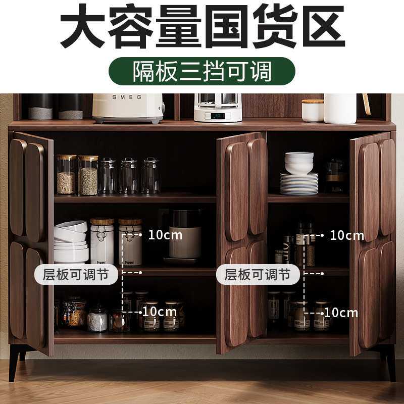 新中式实木餐边柜收纳柜餐厅大容量储物柜茶水柜客厅玄关柜子
