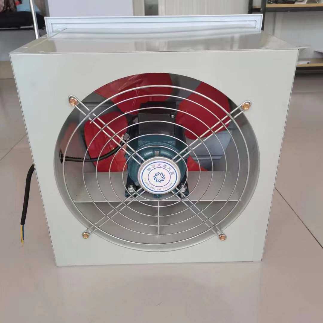 方形壁式轴流风机XBDZ防爆玻璃钢方形排风机带百叶防虫网DFBZ