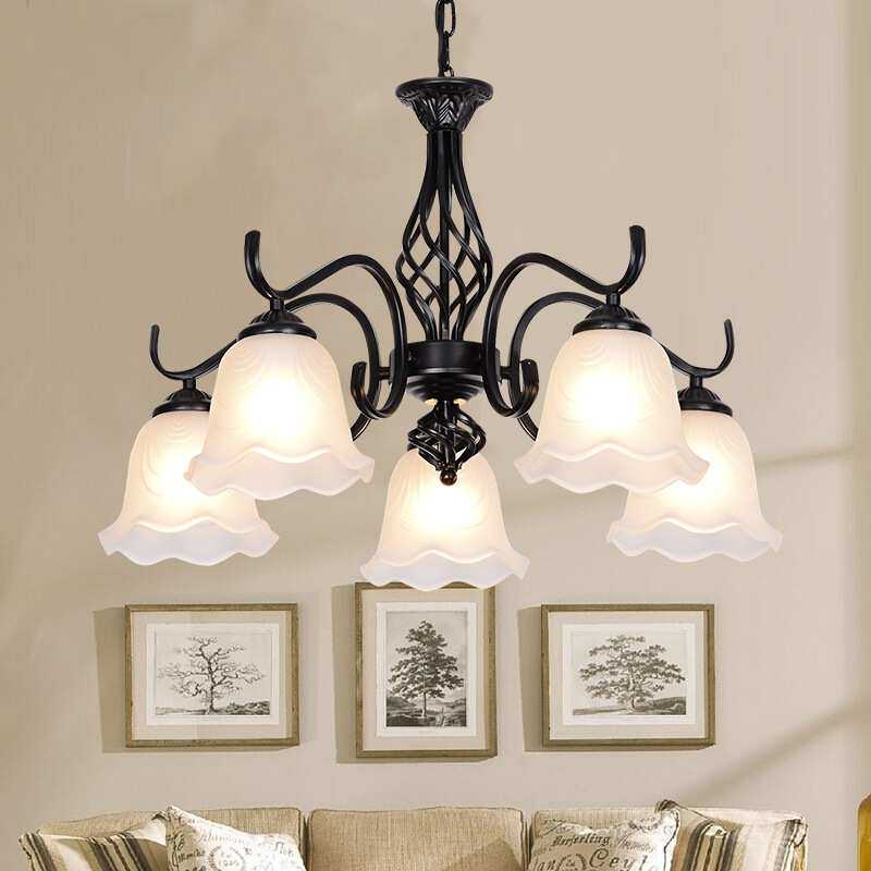 美式简约吊灯 客厅灯卧室简欧北欧风格吸顶灯具玻璃 地中海乡村灯