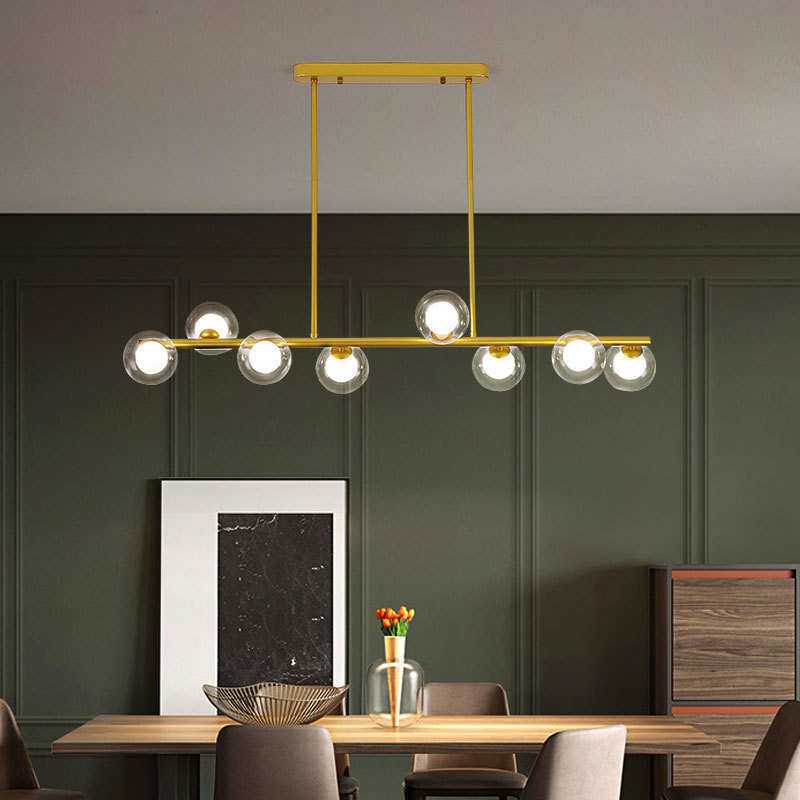 北欧长条餐厅吊灯样板房艺术灯具后现代极简吧台咖啡厅服装店灯饰