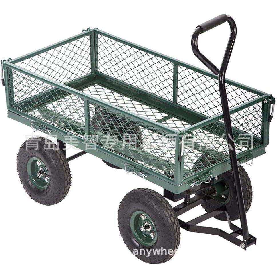 美智厂家专业供应花园工具手推车 户外l花园休闲折叠车网车