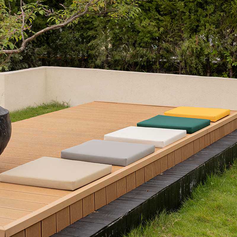 户外防水防晒坐垫椅垫飘窗卡座方形垫子海绵藤椅座垫室外用防潮