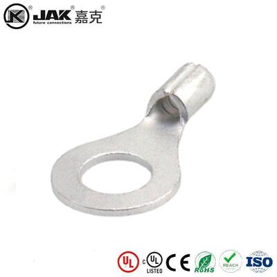 RNB2-5L紫铜圆形端子 无绝缘套 冷压接线接头铜鼻接插件有认证KST