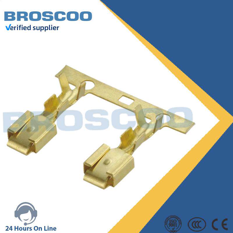 汽车端子片式防水连接器插件汽车接插件针型插针端子6.3系列