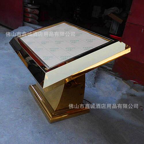 不锈钢弧形座地灯箱酒店大堂导视牌大号指示牌楼层平面索引展示台