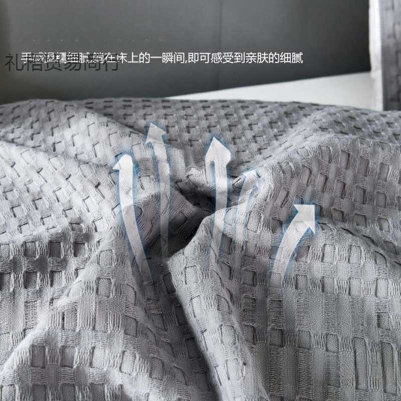 类纯棉华夫格枕巾加厚全棉纱布情侣枕头巾一对48*74枕头套巾单