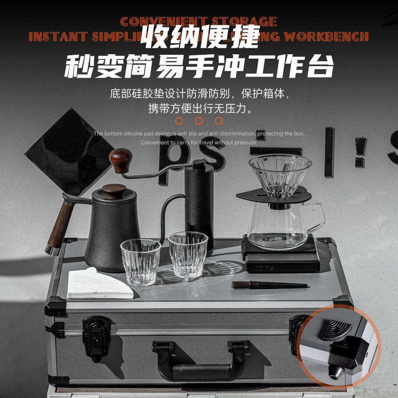 手冲咖啡套装磨豆机过滤杯分享壶露营套具手磨户外咖啡壶套裝装备图片