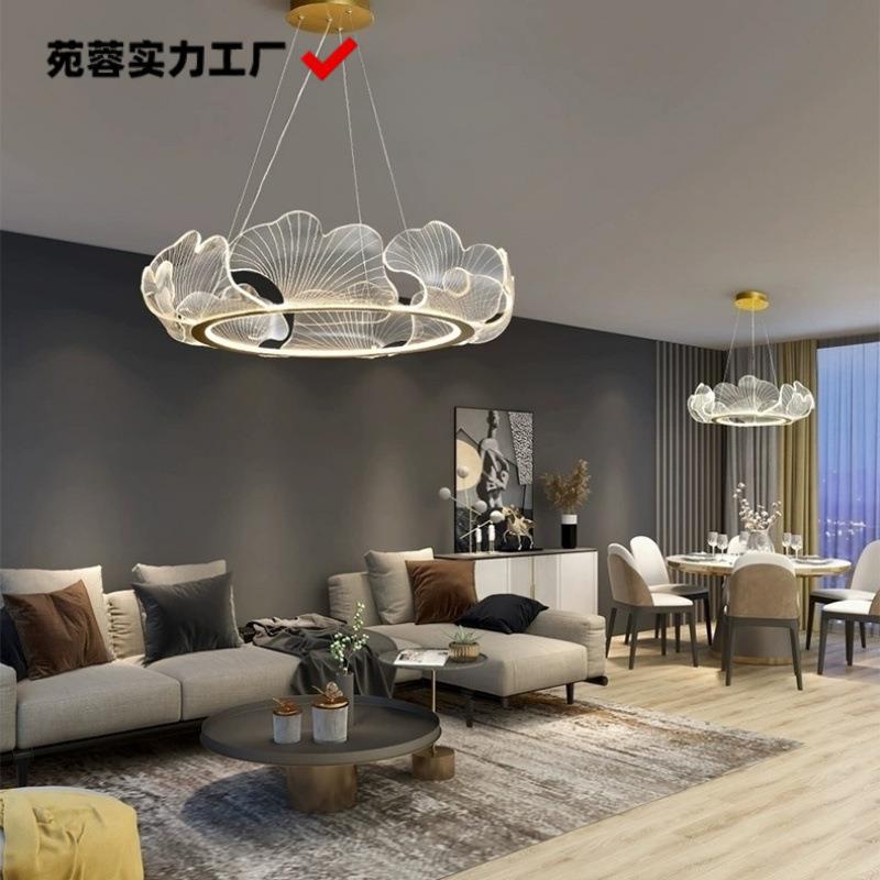 2025新款银杏花客厅卧室餐厅灯茶室吊灯KTV酒吧简约新网红花朵灯