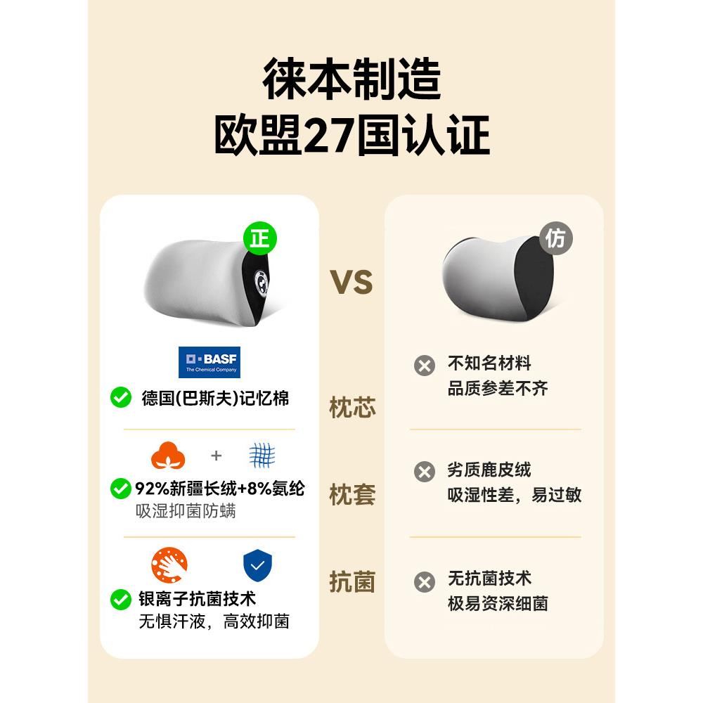 汽车头枕车座靠枕车用护颈枕车内车上座椅车载颈椎脖子枕头记鲲铭