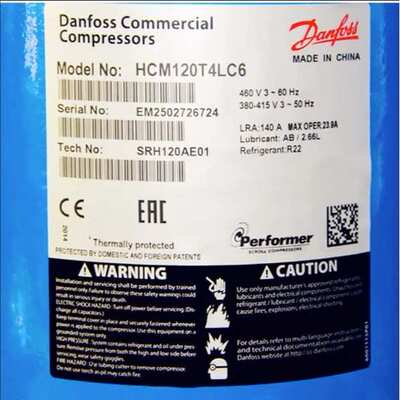 HCM120T4LC6HCM094T4LC6HCM104/HCM109T4LC6丹佛斯涡旋制冷压缩机