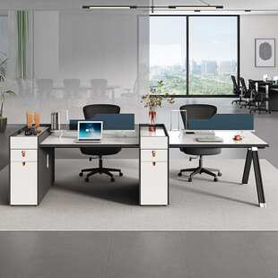 佛山职员办公桌员工位4/6四人位办公室桌子简约现代高端桌椅组合