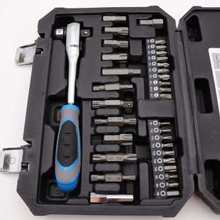 34PCS套多功能棘轮扳手H柄扳手双头扳手批头组套汽修工具批头套筒