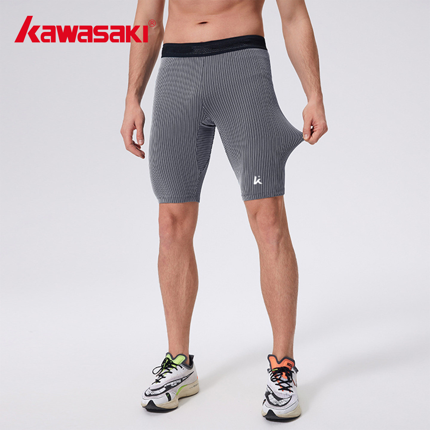 kawasaki川崎夏季田径跑步马拉松男装短裤速干透气紧身运动五分裤,男装,短裤,淘宝优惠券,粉丝福利购,淘宝优惠卷