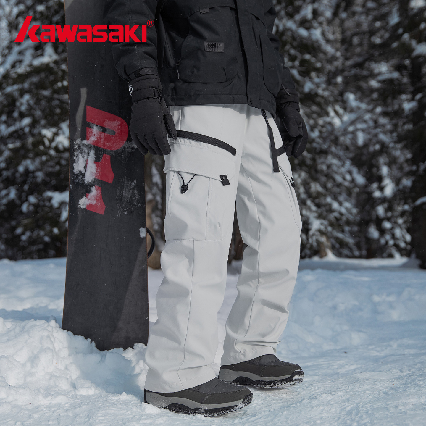 川崎正品羽绒裤冬季户外机能裤