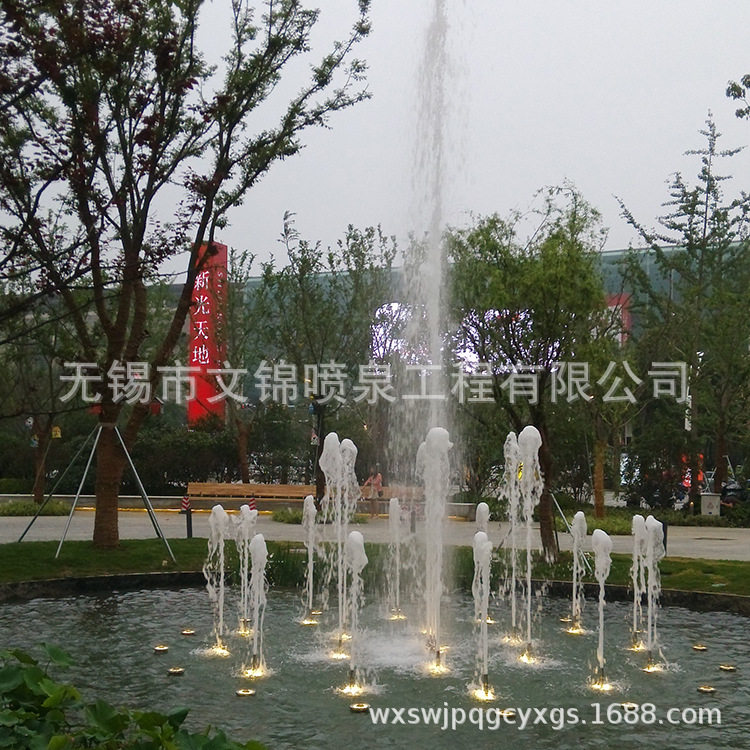 彩色程控水景广场水景景观喷泉小区涌泉喷头商业区喷泉