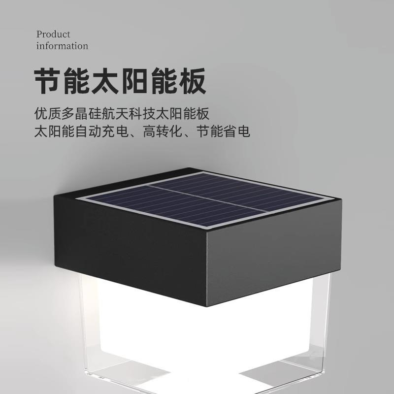 太阳能光感应户外壁灯防雨防雷超长续航阳台家用室外墙壁照明灯图片