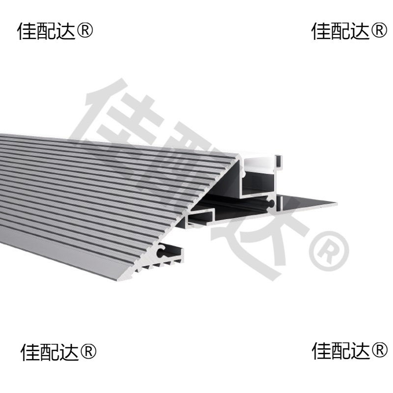 薄如蝉翼斜面悬浮吊顶向上发光反光灯槽无主灯线型灯型材隐形洗墙