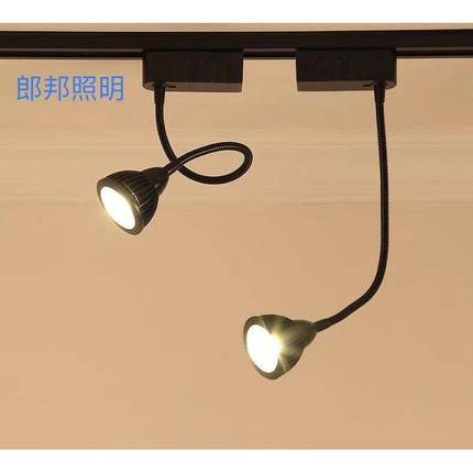 led吸顶软管明装轨道射灯cob3w5w7w饭厅背景墙墙壁照画 画万向导